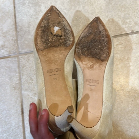 Paris Texas Angora Cream Suede Slouchy Heeled Boots 9/39 - Picture 9 of 9